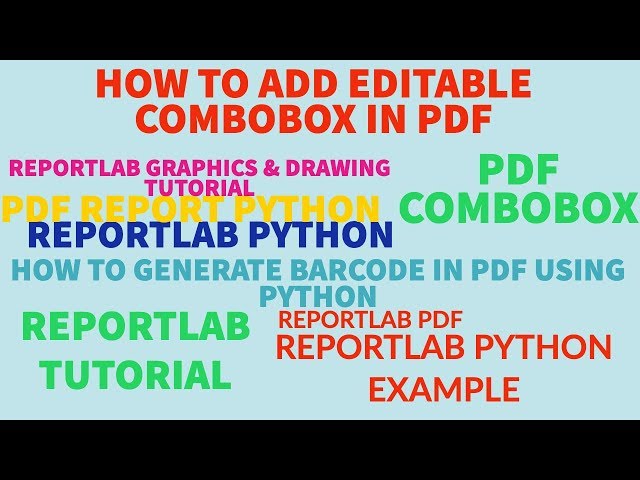 REPORTLAB|REPORTLAB PYTHON TUTORIAL|How To Add Combobox In Pdf File Using Python|PART:46