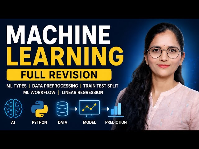 Machine Learning Full Revision in One Video | ML Foundation for Beginners to Advanced | AI Course 