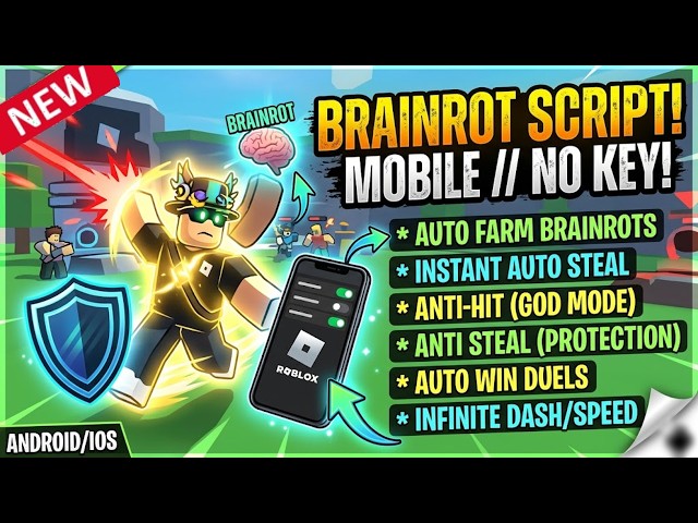 NEW! Steal a Brainrot Script Mobile (NO KEY) - HOW TO GET ROBLOX MOBILE SCRIPT on iOS & Android 2026
