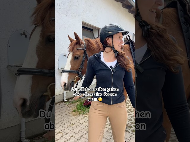 Schrecklich sowas!🤣 der unmögliche Ausreitpartner! #pferd #horse #equestrian