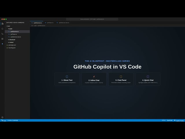 GitHub Copilot in VS Code: Setup & 4 Modes [Part 1/7]
