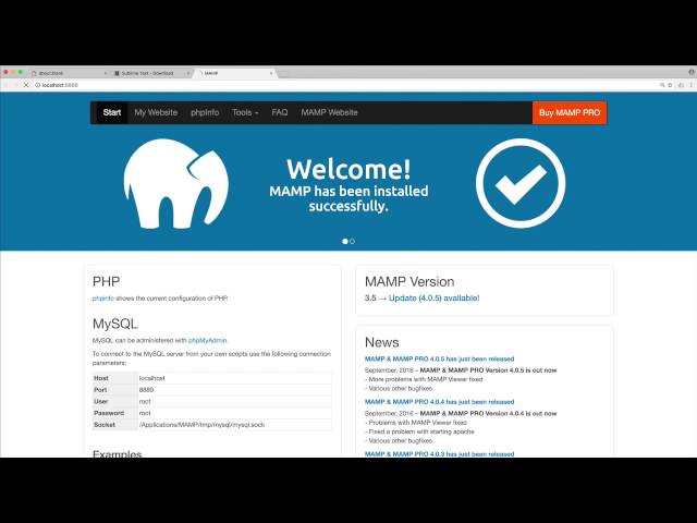 PHP Basics: Setting up (Mac): Installing everything (4/35)