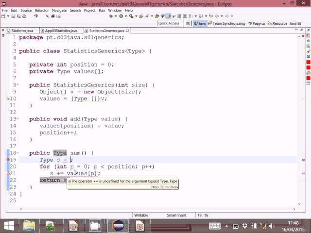Generics (parte 1) – Aula 13d – Programação Orientada a Objetos