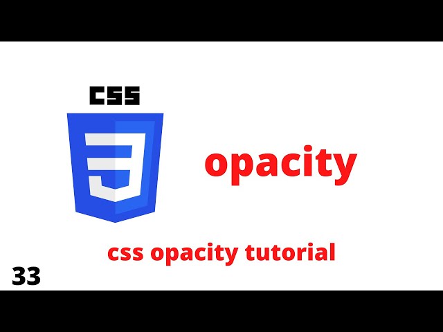 CSS Opacity Tutorial in Hindi / Urdu | Opacity in hindi | css tutorial for beginners - Web Boss