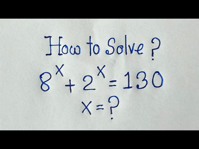 A Nice Math Olympiad Exponential Problem. |