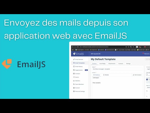 Envoyer des mails depuis son application web avec EmailJS