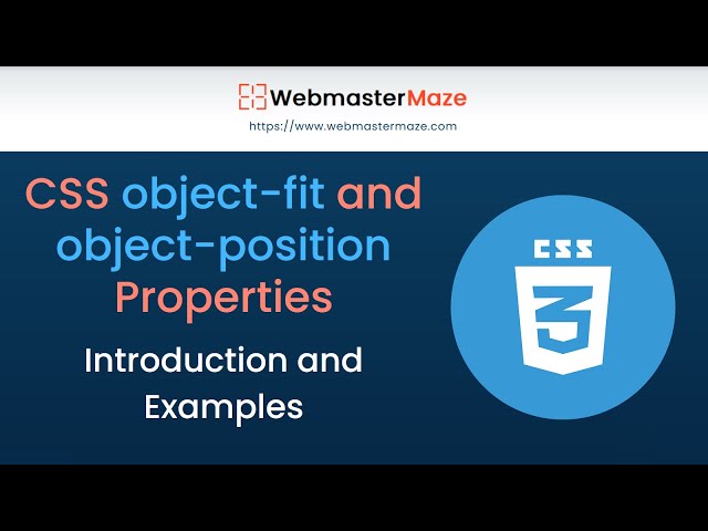 CSS object-fit and object-position Properties