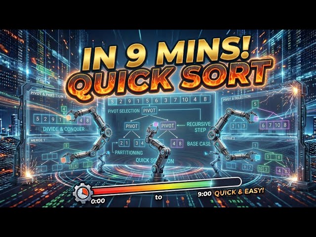 QUICK SORT IN 9 MINS(HINDI)