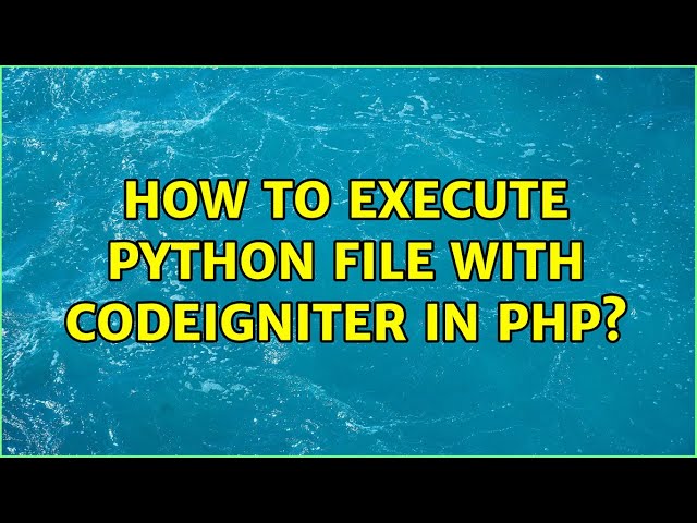 How to execute python file with codeigniter in PHP?