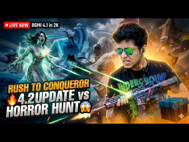 🔴 BGMI LIVE: 4.1 RUSH to CONQUEROR  | 4.2 Update Leaks vs ANAMIKA HORROR HUNT Gameplay 😱 🇮🇳