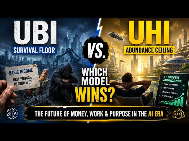 UBI vs. UHI: Which Income Model Wins in the AI Era? | Survival Floor vs. Abundance Ceiling