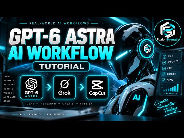 AI Workflow Tutorial: GPT-6 Astra → Grok → CapCut | Build Real Content