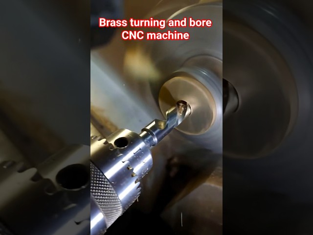 brass turning and bore CNC turning #machine #cncmill #cncmachining #factory #cnc #turningmachine