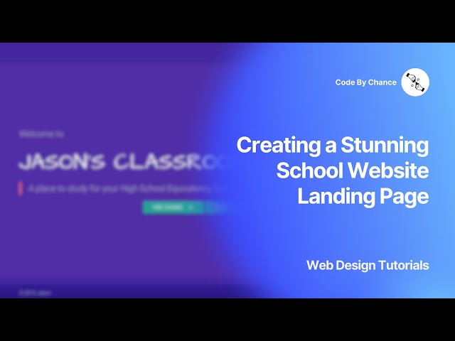 Creating a Stunning School Website Landing Page | HTML & CSS Tutorial