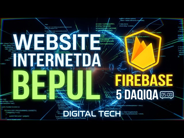Dasturchilar uchun: React, JS yoki Statik Fayllarni Deploy Qilish (Firebase)