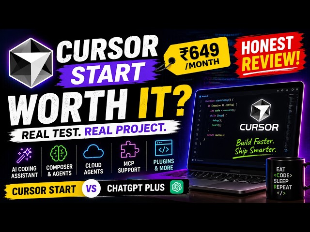 Cursor Start vs ChatGPT Plus - Which one is better 🔥 Full Tutorial Comparison