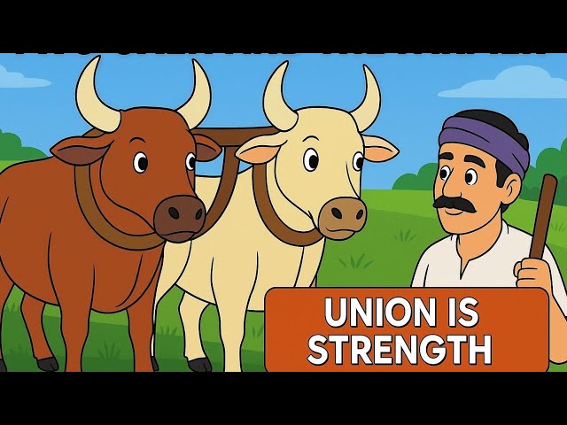 Two Oxen and the Farmer | A Short Moral Story | Union is Strength/English Story 