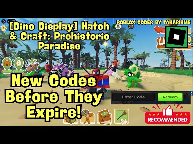 New Update CODES Hatch & Craft Prehistoric Paradise Roblox, November 23, 2025 #roblox