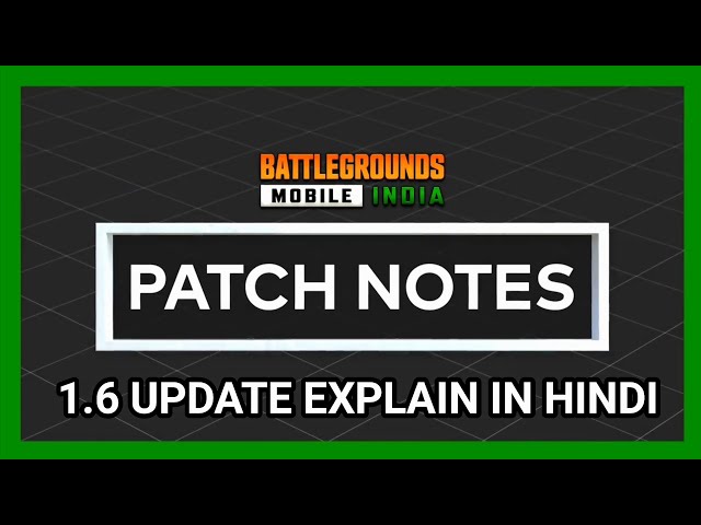 BGMI 1.6 Update Official Patch Notes Explain In Hindi | All Maps Release Date | All Features Explain