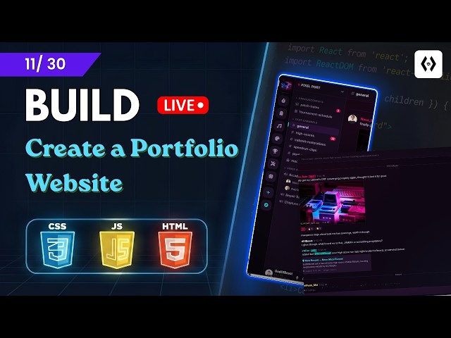 Day 11/30 — Create 2 Full Portfolio Websites | HTML CSS JS