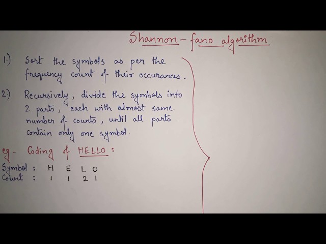 4. Shannon Fano coding problems in English| Shannon Fano algorithm example Data Compression multimed