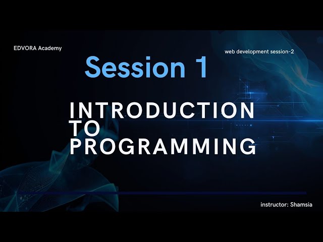 Web Development with Python & Django | Lesson 01 | Introduction to Programming