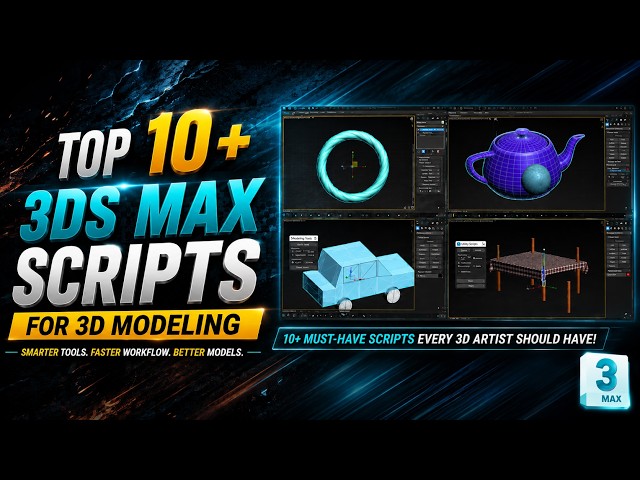 8 Amazing 3ds Max Scripts Every 3D Artist Should Know #3dsmax #plugins #script #tips #tutorial