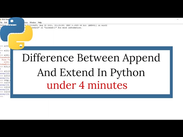 Difference Between Append And Extend In Python | Python Interview Question