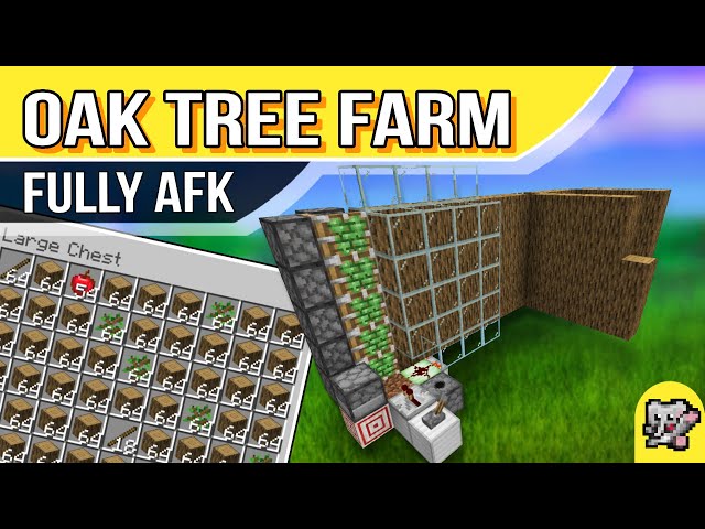 AFK Oak Tree Farm | Minecraft Bedrock