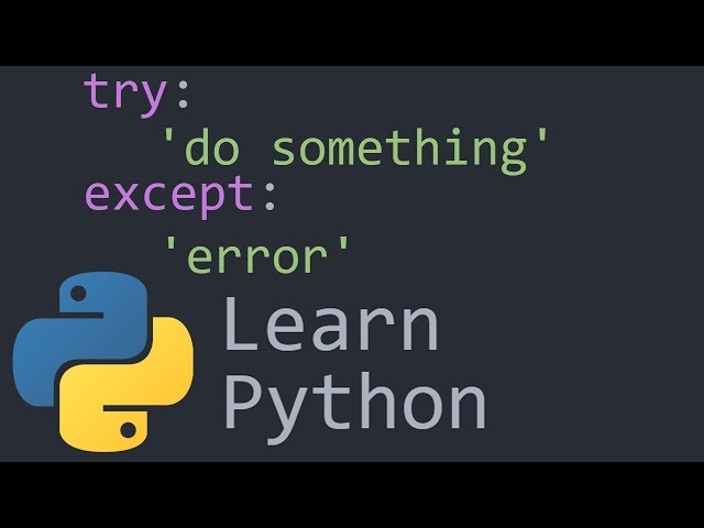 Exception Handling Python Programming Tutorial