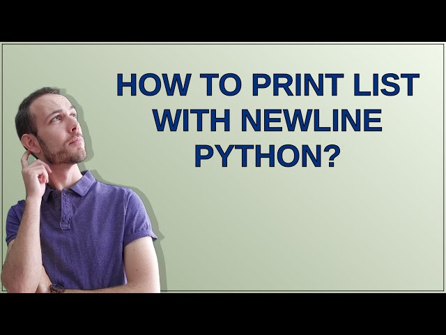 How to print list with newline python?