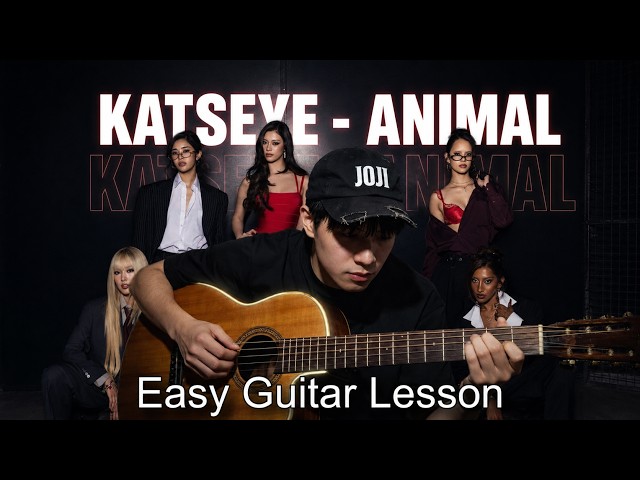 KATSEYE - Animal Guitar Tutorial (With & Without Capo) | Chords + Cover! 