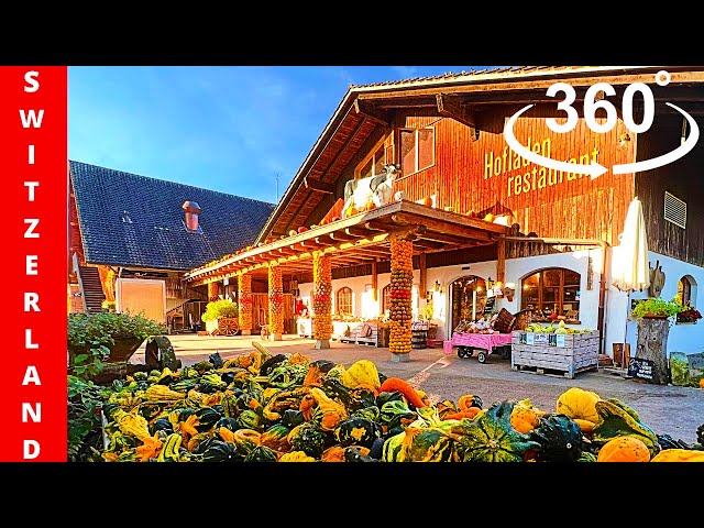 BEST 360° Virtual Tour in Switzerland /Giant Pumpkin Figures/ Relaxing Piano Music Journey