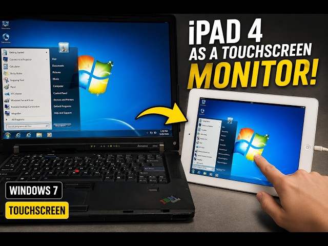 Cómo convertir un iPad 4 en un monitor táctil para Windows 7