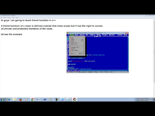 friend function in c++