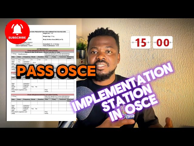 OSCE implementation station for Adult nurses and Nurse associates 2026 update 