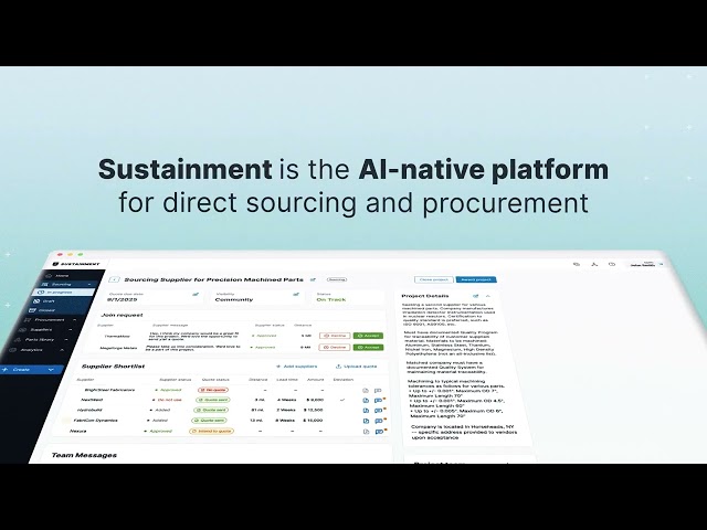 AI-Native Platform for Direct Sourcing & Procurement | Sustainment