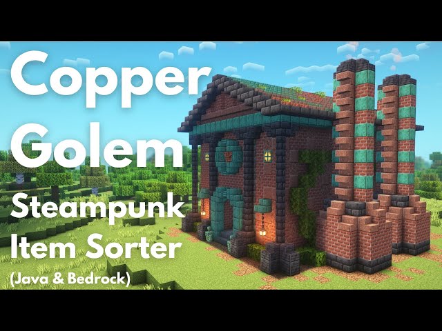 COPPER GOLEM ITEM SORTER - STEAMPUNK | Minecraft Tutorial | Java & Bedrock