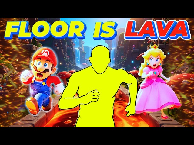 SUPER MARIO RUN WORKOUT 🍄 THE FLOOR is LAVA 🔥 Immersive Interactive Warm Up 🔥 Viral Interactive Game