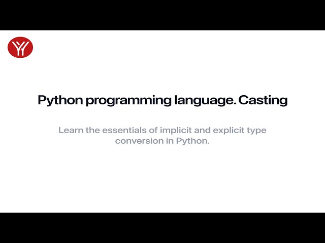 Python programming language. Casting
