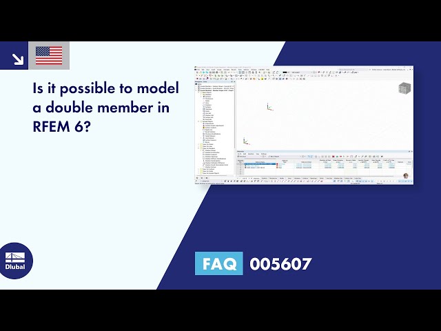 FAQ 005607 | Is it possible to model a double member in RFEM 6?