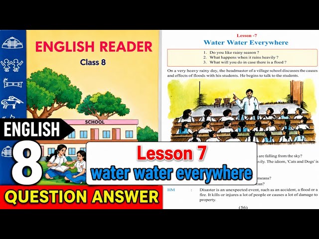 Class 8 lesson 7 english water water everywhere exercise question answer 