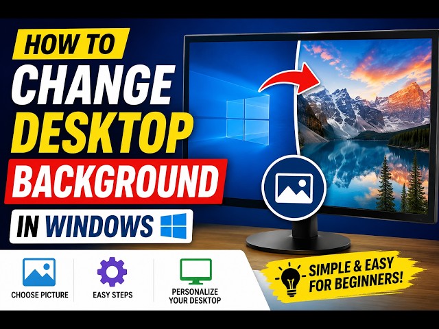 How to Change Desktop Background in Windows | Computer Fundamentals | Beginner Tutorial