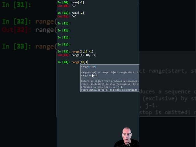 Python Data & More Let's Look At Reverse Range Function In Python
