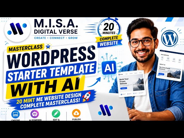 Build a WordPress Website in 20 Minutes with AI 🚀 | Beginner Friendly Masterclass (Step-by-Step)