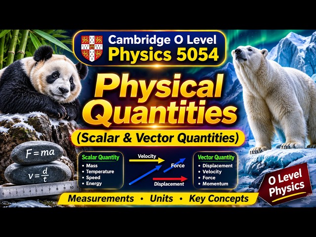 Physical Quantities (Scalar & Vector Quantities) | O Level Physics 5054 | Cambridge