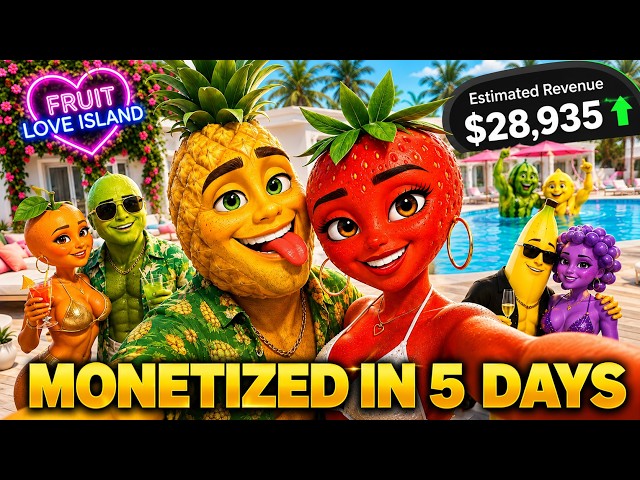 How I Make VIRAL Fruit Love Island Videos for FREE With AI