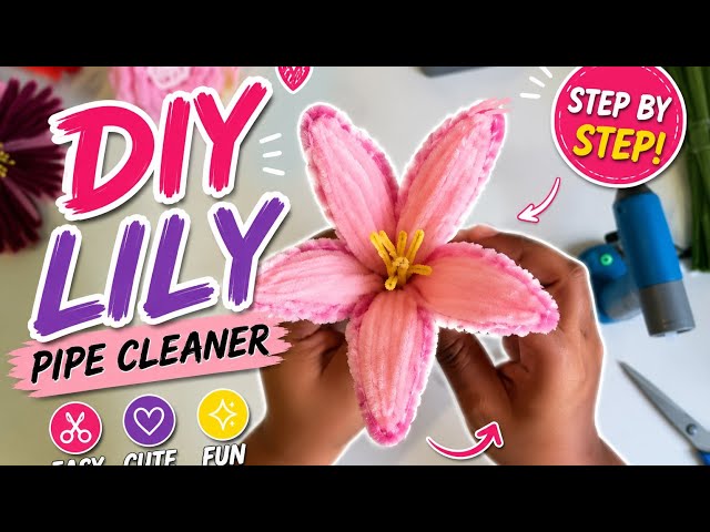 Easy DIY LILY /PIPE CLEANER CRAFTS / MALAYALAM 