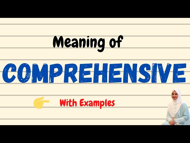 Daily vocabulary | Comprehensive Meaning | Vocabgram