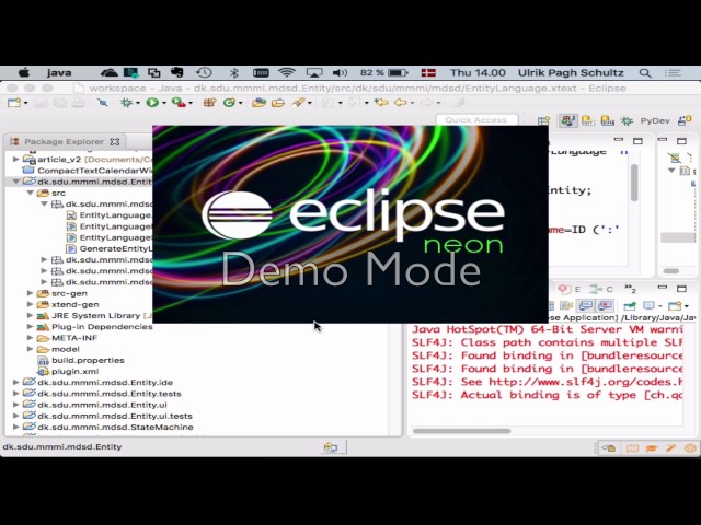 MDSD entity example in xtext
